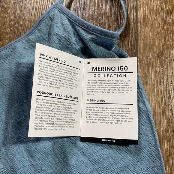 Smartwool Tank Camisole Merino Lace 150 Women’s Top Storm Blue Sz. S Wool Blend - Picture 6 of 9